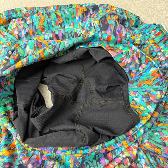 Dona Jo Skort Skirt Small Womens Blue Multi Abstract Tennis Pickleball Shorts - Picture 6 of 8